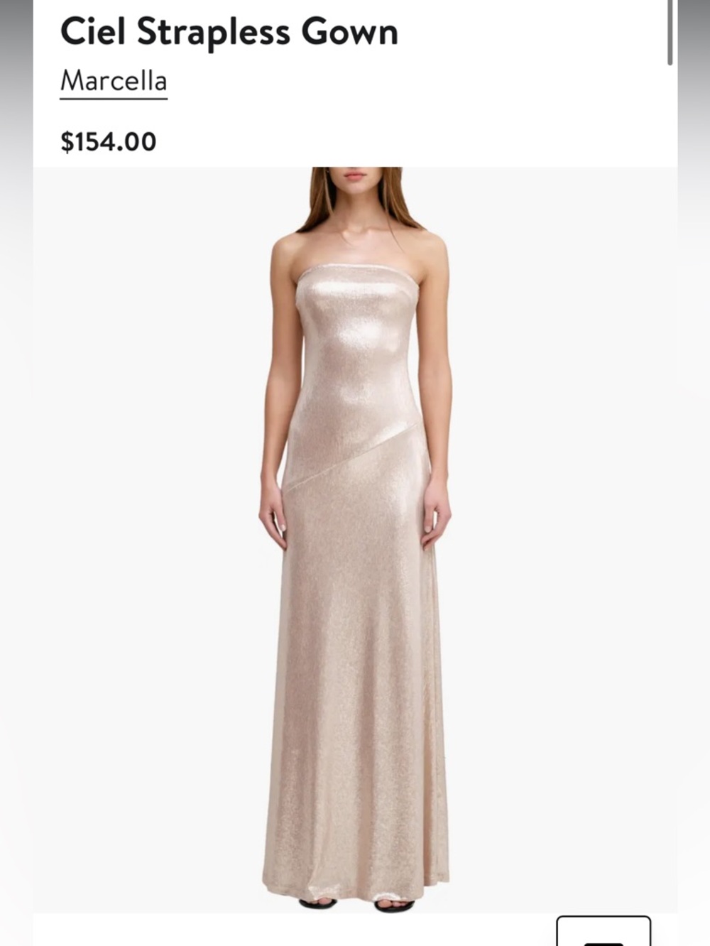 Marella Ciel Strapless Gown Champagne Ciel